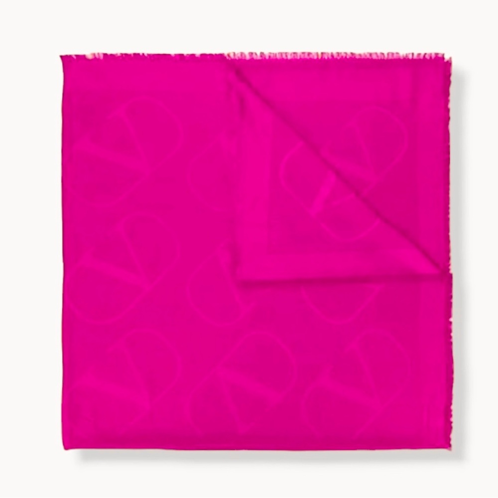 Valentino Garavani V Logo Silk Scarf